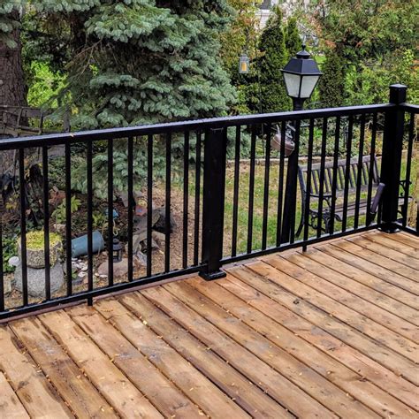 black deck railing|black metal railings for deck.